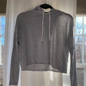 Crop top gray hoodie